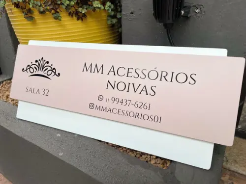Placa de Identificação de Sala - Modelo Topázio 50x20