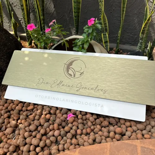 Placa de Identificação de Sala - Modelo Topázio 75x30