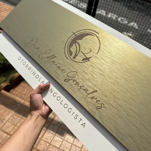 Placa de Identificação de Sala - Modelo Topázio 75x30