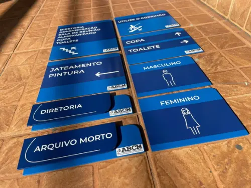 Placa de Identificação de Sala -modelo Ametista 25x8,5
