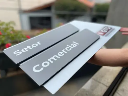 Placa de Identificação de Sala -modelo Onix Duplo