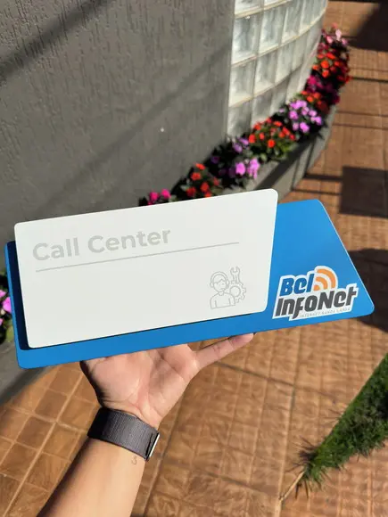 Placa de Identificação de Sala -modelo Onix Personalizado