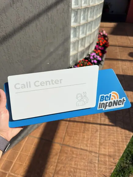 Placa de Identificação de Sala -modelo Onix Personalizado