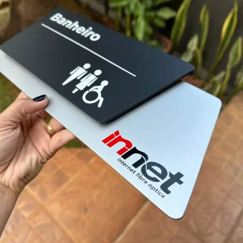 Placa de Identificação de Sala -modelo Onix Personalizado