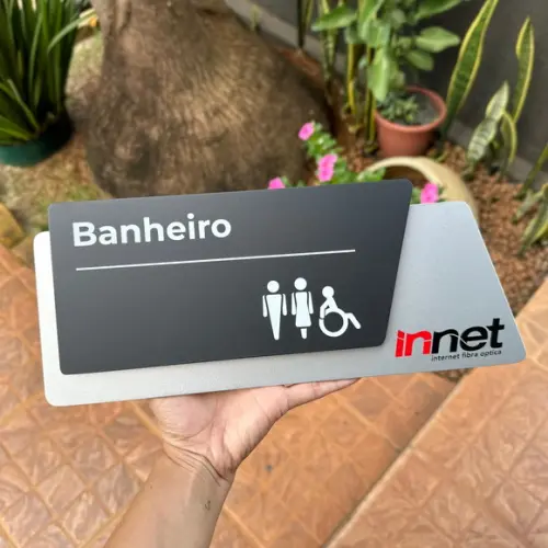 Placa de Identificação de Sala -modelo Onix Personalizado