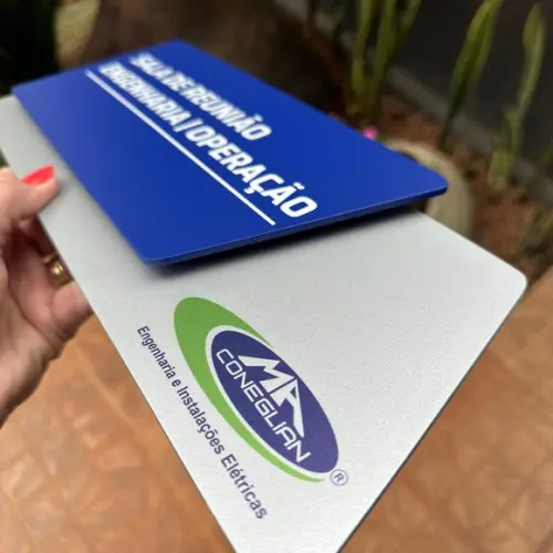 Placa de Identificação de Sala -modelo Onix Personalizado