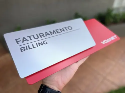 Placa de Identificação de Sala -modelo Onix Personalizado