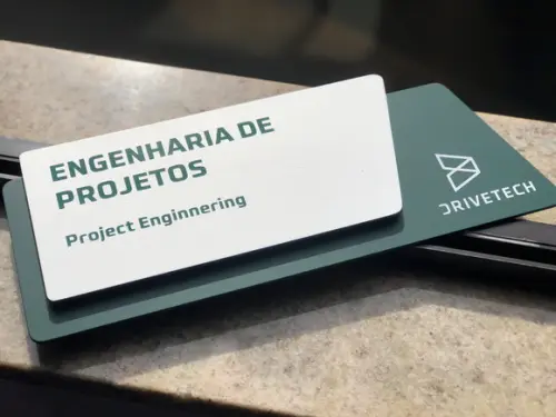 Placa de Identificação de Sala -modelo Onix Personalizado