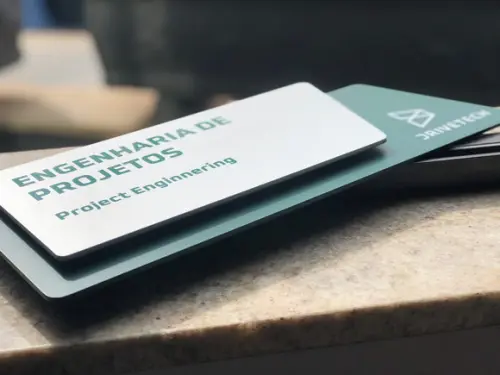Placa de Identificação de Sala -modelo Onix Personalizado