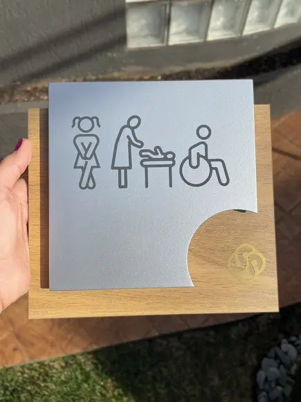 Placa de Identificação de Sala-modelo Ágata mdf Personalizad