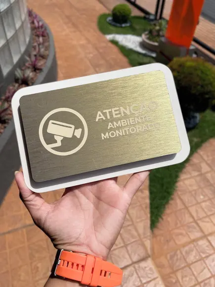 Placa de Identificação de Sala-modelo Quartzo Acrílico 20x13
