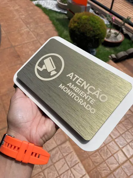 Placa de Identificação de Sala-modelo Quartzo Acrílico 20x13