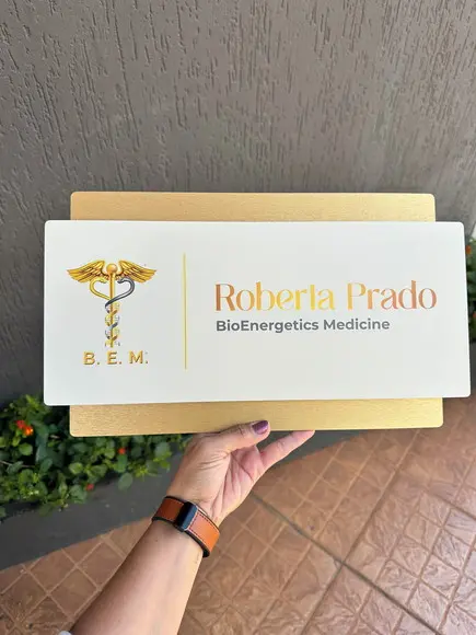 Placa de Identificação de Sala-modelo Topázio Acrílico 40x23