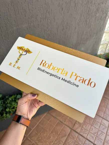 Placa de Identificação de Sala-modelo Topázio Acrílico 40x23