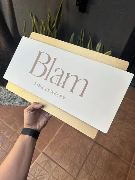 Placa de Identificação de Sala-modelo Topázio Acrílico 40x23