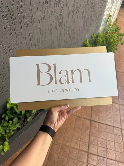 Placa de Identificação de Sala-modelo Topázio Acrílico 40x23