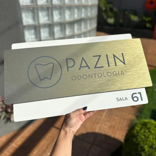 Placa de Identificação de Sala-modelo Topázio Acrílico 42x24