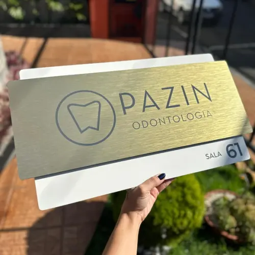 Placa de Identificação de Sala-modelo Topázio Acrílico 42x24