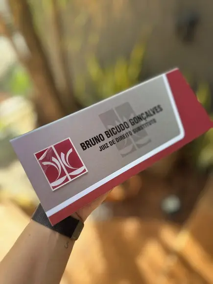Placa de Identificação Delegado - Inox 25x10