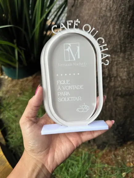 Placa de Mesa Café - Personalizada