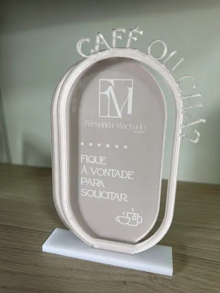 Placa de Mesa Café - Personalizada