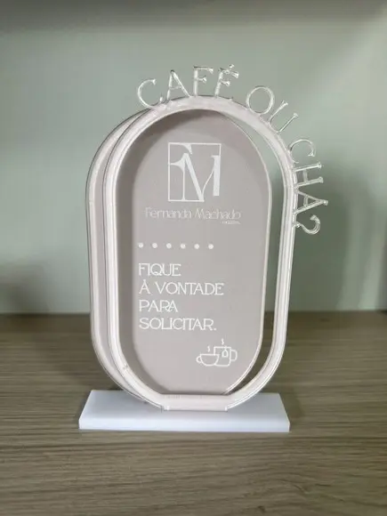 Placa de Mesa Café - Personalizada