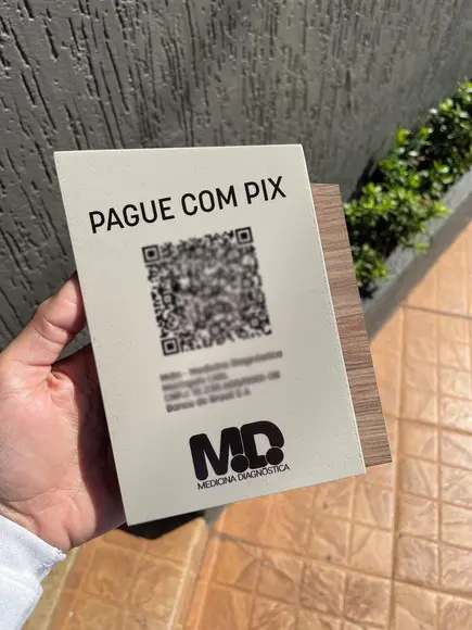 Placa de Pix - Modelo Mini Calcita mdf 6