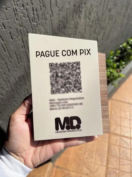 Placa de Pix - Modelo Mini Calcita mdf 6