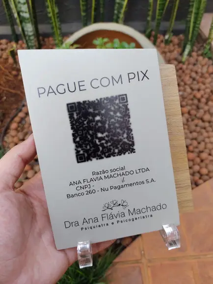 Placa de Pix - Modelo Mini Calcita mdf 6