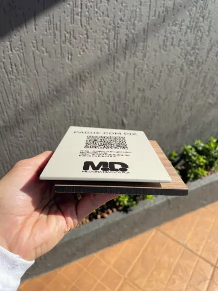 Placa de Pix - Modelo Mini Calcita mdf 6