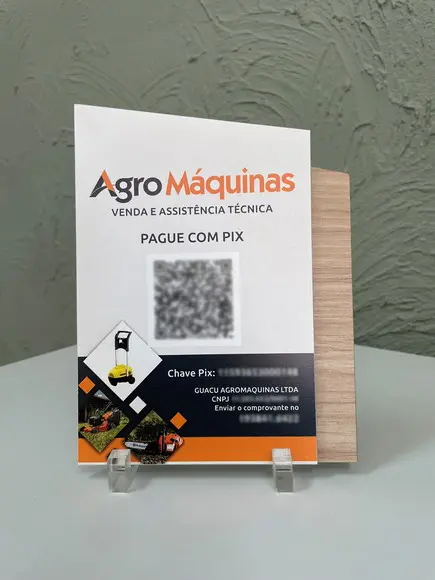 Placa de Pix - Modelo Mini Calcita mdf e Acrílico 6
