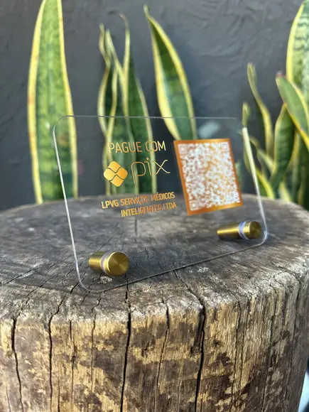 Placa de Pix - Modelo Mini Quartzo Acrílico 6
