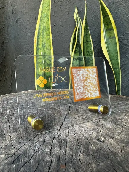 Placa de Pix - Modelo Mini Quartzo Acrílico 6