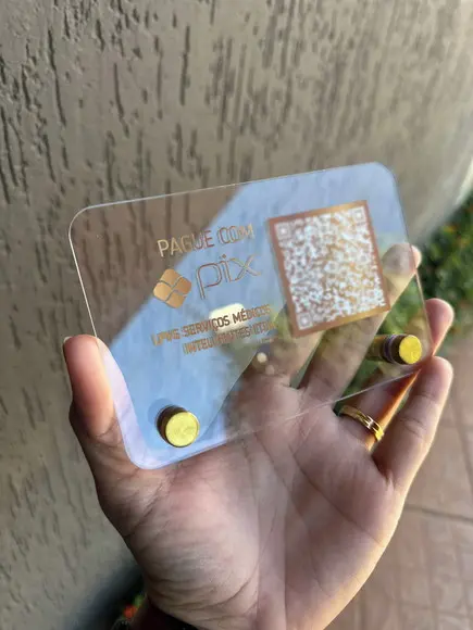 Placa de Pix - Modelo Mini Quartzo Acrílico 6