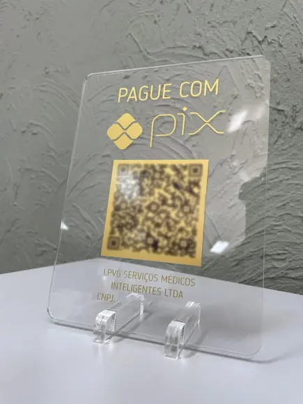 Placa de Pix - Modelo Mini Quartzo Acrílico 6