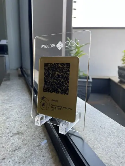 Placa de Pix - Modelo Mini Quartzo Acrílico 6