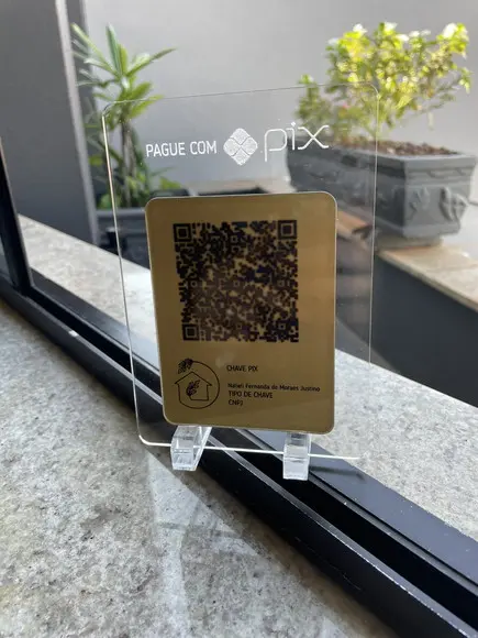 Placa de Pix - Modelo Mini Quartzo Acrílico 6