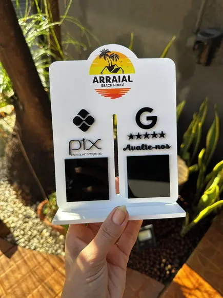 Placa de Pix - Personalizada 1 - Arraial Beach House