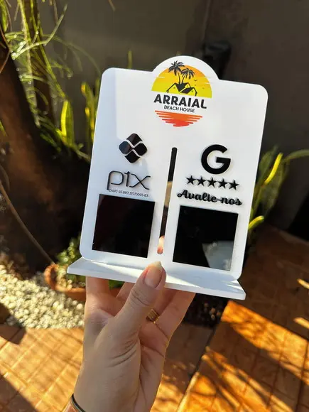 Placa de Pix - Personalizada 1 - Arraial Beach House