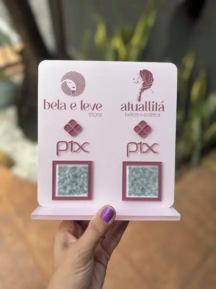 Placa de Pix - Personalizada 1 - Bela e Leve - Atuallitá