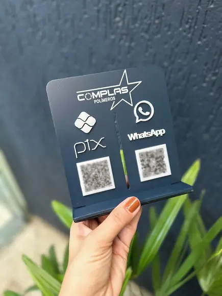 Placa de Pix - Personalizada 1 - Complas Polimero