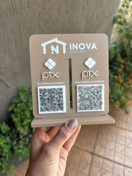 Placa de Pix - Personalizada 1 - Inova Madeiras