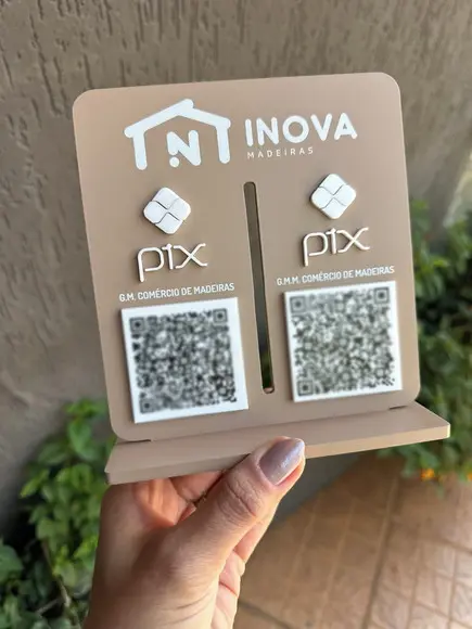 Placa de Pix - Personalizada 1 - Inova Madeiras