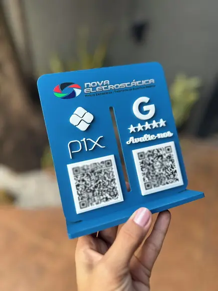 Placa de Pix - Personalizada 1 - Nova Eletrotástica