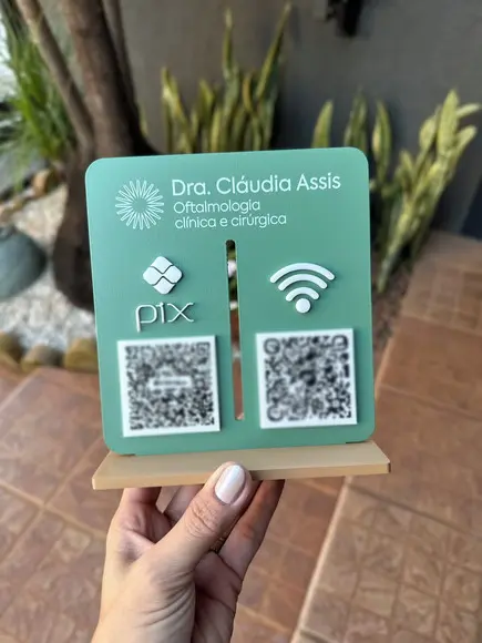 Placa de Pix - Personalizada 1 -claudia Oftalmologista