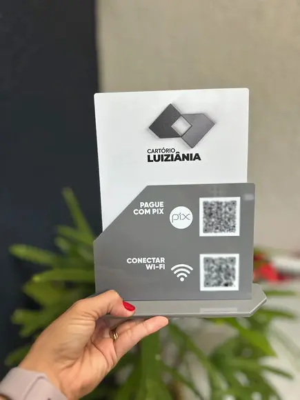 Placa de Pix - Personalizada 13 - Cartório Luiziâna