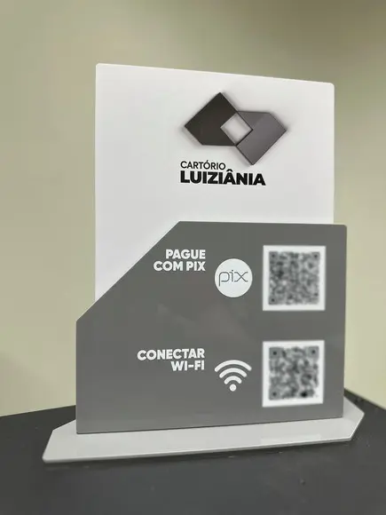 Placa de Pix - Personalizada 13 - Cartório Luiziâna