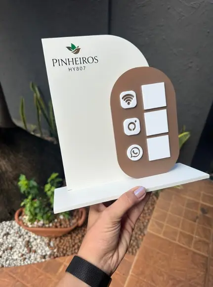 Placa de Pix - Personalizada 2 - Pinheiros Hy807