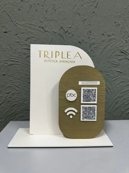 Placa de Pix - Personalizada 2 - Triple a Estetica Avançada
