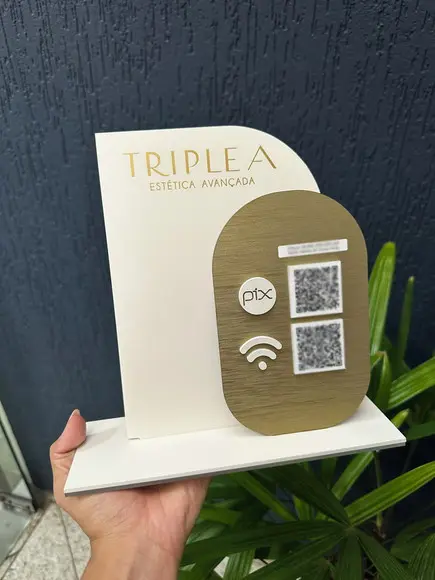 Placa de Pix - Personalizada 2 - Triple a Estetica Avançada